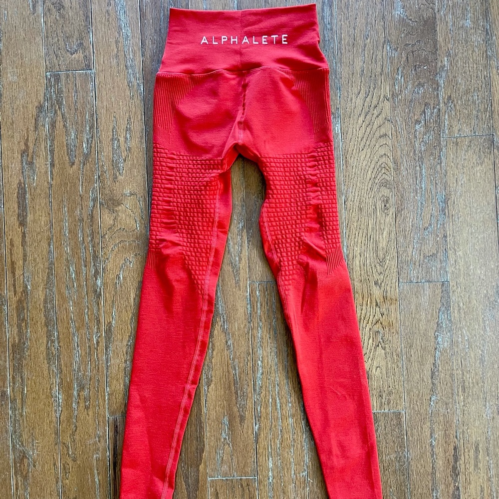Red Alphalete leggings